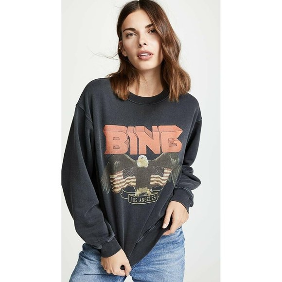 ANINE BING Sweaters - Anine Bing American Eagle Flag Gray Sweater